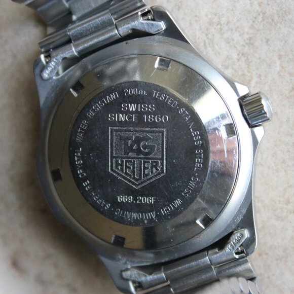 Tag Heuer 669.206 WE2110 Mens 2000 Series Automatic Watch Black Silver BA0300 - Picture 4 of 10